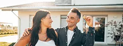 Couple with new keys 